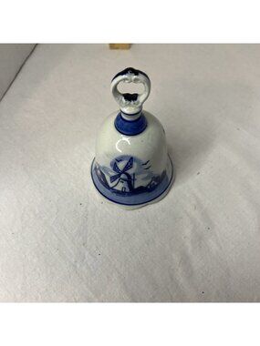 Porcelain Blue Delft Hand Painted Holland Bell